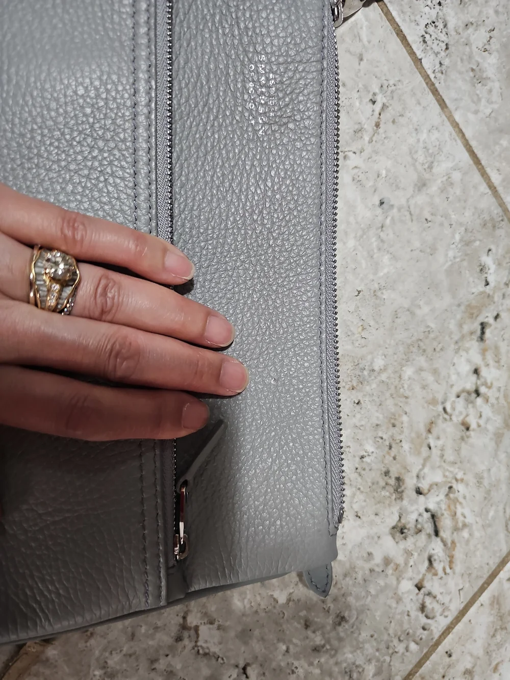 Smythson of Bond Street Pebble Leather Small Laptop Case